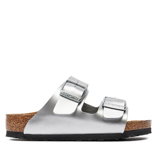 Klapki Birkenstock Arizona 1019147 S Electric Metallic Silver ze sklepu eobuwie.pl w kategorii Klapki dziecięce - zdjęcie 171332837