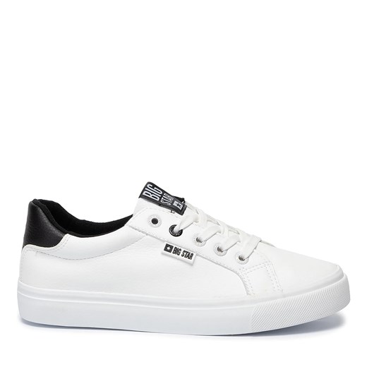 Tenisówki Big Star Shoes EE274312 White/Black ze sklepu eobuwie.pl w kategorii Trampki damskie - zdjęcie 171333849