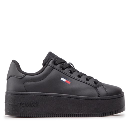 Sneakersy Tommy Jeans Flatform Ess EN0EN02043 Triple Black 0GK Tommy Jeans 37 eobuwie.pl