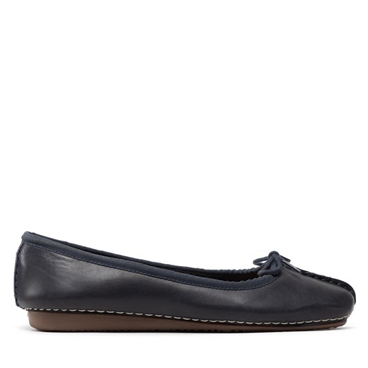 Baleriny Clarks Freckle Ice 203529324 Navy Leather ze sklepu eobuwie.pl w kategorii Balerinki - zdjęcie 171336317