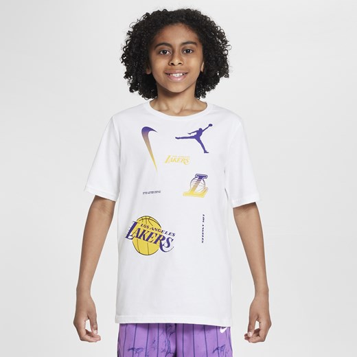 T-shirt dla dużych dzieci Jordan NBA Max90 Los Angeles Lakers Courtside Jordan S Nike poland