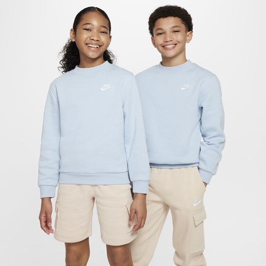 Bluza dresowa dla dużych dzieci Nike Sportswear Club Fleece - Niebieski Nike XL Nike poland