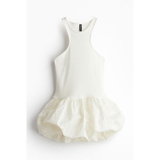 H & M - Sukienka z bombkowym dołem - Biały H & M M H&M