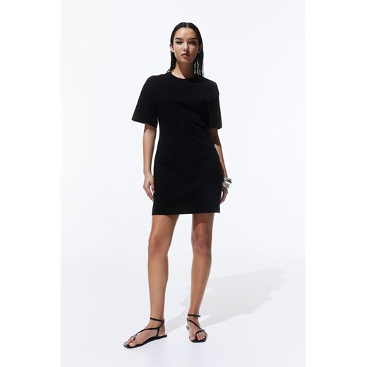 H & M - Taliowana sukienka T-shirtowa - Czarny ze sklepu H&M w kategorii Sukienki - zdjęcie 171337316