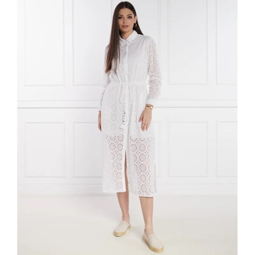 Sukienka Pepe Jeans w abstrakcyjne wzory z bawełny prosta midi casual 