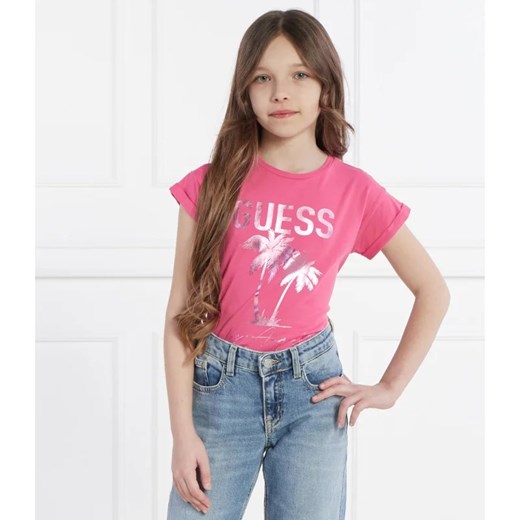 Guess T-shirt | Regular Fit ze sklepu Gomez Fashion Store w kategorii Bluzki dziewczęce - zdjęcie 171339196
