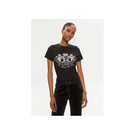 Juicy Couture T-Shirt Enzo Dog JCBCT224816 Czarny Slim Fit ze sklepu MODIVO w kategorii Bluzki damskie - zdjęcie 171342796