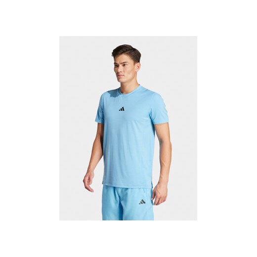 adidas Koszulka techniczna Designed for Training IS3830 Niebieski Slim Fit ze sklepu MODIVO w kategorii T-shirty męskie - zdjęcie 171343306