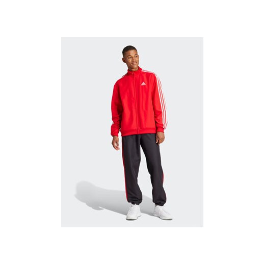 adidas Dres 3-Stripes IR8199 Czerwony Regular Fit ze sklepu MODIVO w kategorii Dresy męskie - zdjęcie 171343568
