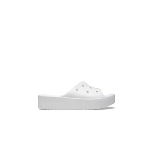 Crocs Klapki Classic Platform Slide 208180 Biały ze sklepu MODIVO w kategorii Klapki damskie - zdjęcie 171344157