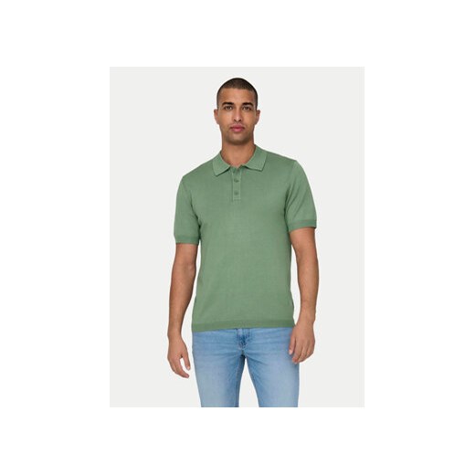 Only & Sons Polo Wyler 22022219 Zielony Regular Fit ze sklepu MODIVO w kategorii T-shirty męskie - zdjęcie 171344405