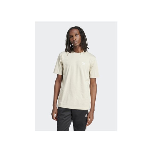 adidas T-Shirt Trefoil Essentials IR9689 Beżowy Regular Fit ze sklepu MODIVO w kategorii T-shirty męskie - zdjęcie 171344439