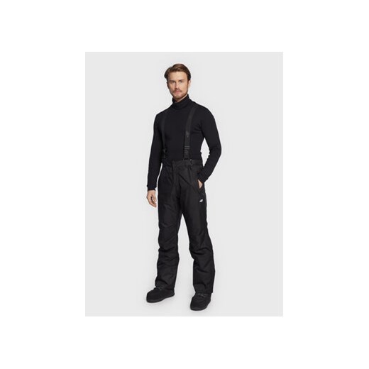 4F Spodnie narciarskie H4Z22-SPMN001 Czarny Regular Fit ze sklepu MODIVO w kategorii Spodnie męskie - zdjęcie 171344527