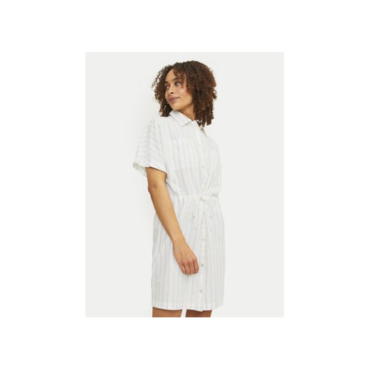 JJXX Sukienka koszulowa Sana 12249747 Biały Relaxed Fit ze sklepu MODIVO w kategorii Sukienki - zdjęcie 171345035
