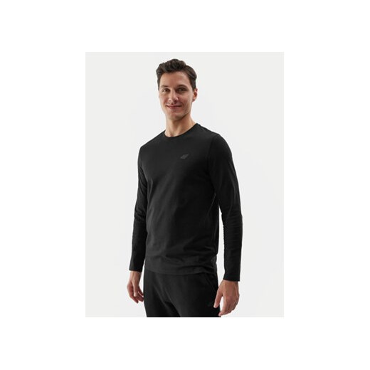 4F Longsleeve 4FWSS24TLONM217 Czarny Regular Fit ze sklepu MODIVO w kategorii T-shirty męskie - zdjęcie 171345575