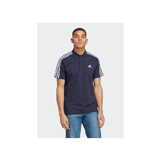 adidas Polo Essentials IC9311 Granatowy Regular Fit ze sklepu MODIVO w kategorii T-shirty męskie - zdjęcie 171345829