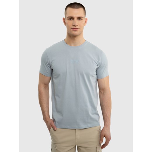 Koszulka męska bawełniana błękitna Zorky 400 ze sklepu Big Star w kategorii T-shirty męskie - zdjęcie 171346038