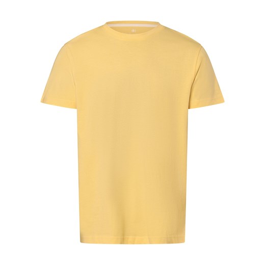 Nils Sundström Koszulka męska Mężczyźni Bawełna żółty jednolity ze sklepu vangraaf w kategorii T-shirty męskie - zdjęcie 171346328