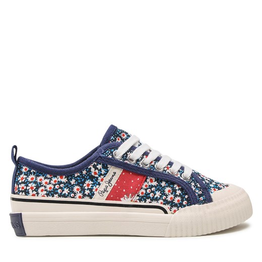 Tenisówki Pepe Jeans Ottis Flower Girl PGS30541 Navy 595 Pepe Jeans 34 eobuwie.pl