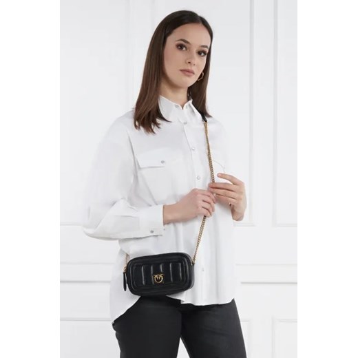 Pinko Skórzana torebka na ramię CAMERA CASE Pinko OS Gomez Fashion Store
