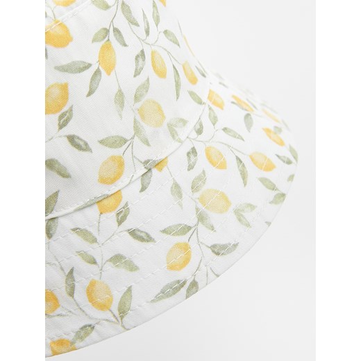 Reserved - Kapelusz bucket hat w cytryny - złamana biel Reserved 0-6 miesięcy Reserved