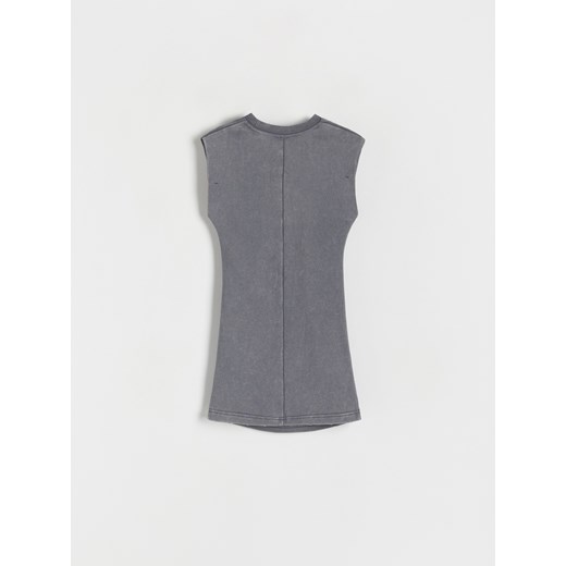 Reserved - Sukienka z marszczeniem w talii - ciemnoszary Reserved 122 (6-7 lat) Reserved
