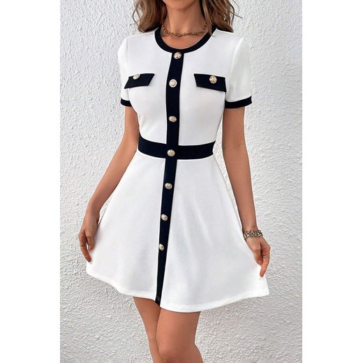 Sukienka LERTADA WHITE ze sklepu Ivet Shop w kategorii Sukienki - zdjęcie 171351427