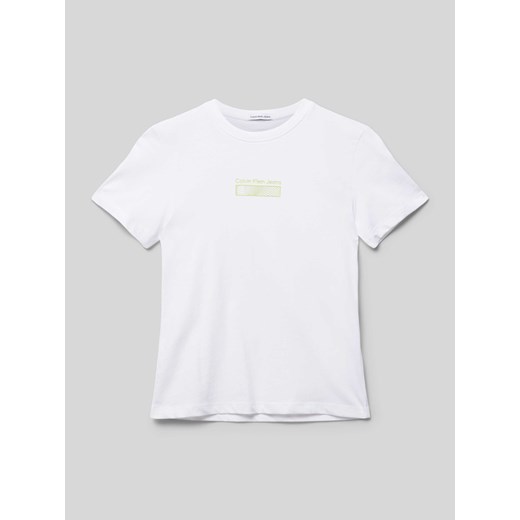 T-shirt z nadrukiem z logo ze sklepu Peek&Cloppenburg  w kategorii T-shirty chłopięce - zdjęcie 171351635