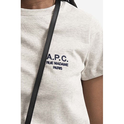 A.P.C. t-shirt bawełniany Denise kolor szary COEAV.F26842-WHITE M okazyjna cena ANSWEAR.com