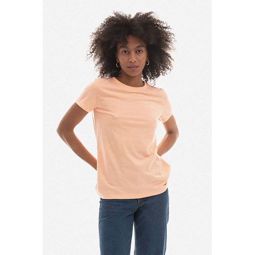 A.P.C. t-shirt damski kolor beżowy COEVS.F26012-PEACHHEATH ze sklepu ANSWEAR.com w kategorii Bluzki damskie - zdjęcie 171352696