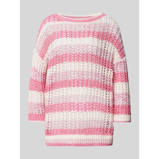 Sweter z dzianiny z ażurowym wzorem ze sklepu Peek&Cloppenburg  w kategorii Swetry damskie - zdjęcie 171353959