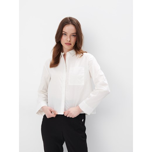 Mohito - Krótka koszula - biały ze sklepu Mohito w kategorii Koszule damskie - zdjęcie 171355477