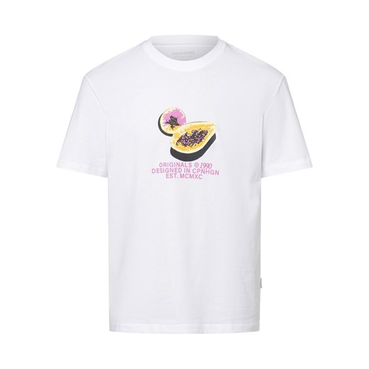 Jack & Jones Koszulka męska - JORTampa Mężczyźni Bawełna biały nadruk ze sklepu vangraaf w kategorii T-shirty męskie - zdjęcie 171361256