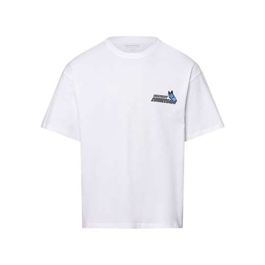 Jack & Jones Koszulka męska - JORCyberspace Mężczyźni Bawełna biały nadruk ze sklepu vangraaf w kategorii T-shirty męskie - zdjęcie 171361258