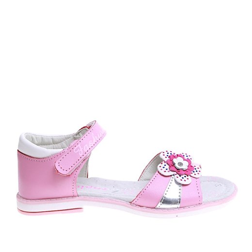 Różowe sandały dziewczęce z kwiatkiem /C3-2 16014 T186/ ze sklepu Pantofelek24.pl w kategorii Sandały dziecięce - zdjęcie 171362016