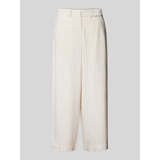 Spodnie materiałowe z szeroką nogawką i wzorem w paski model ‘CAARUNUS’ ze sklepu Peek&Cloppenburg  w kategorii Spodnie damskie - zdjęcie 171364278