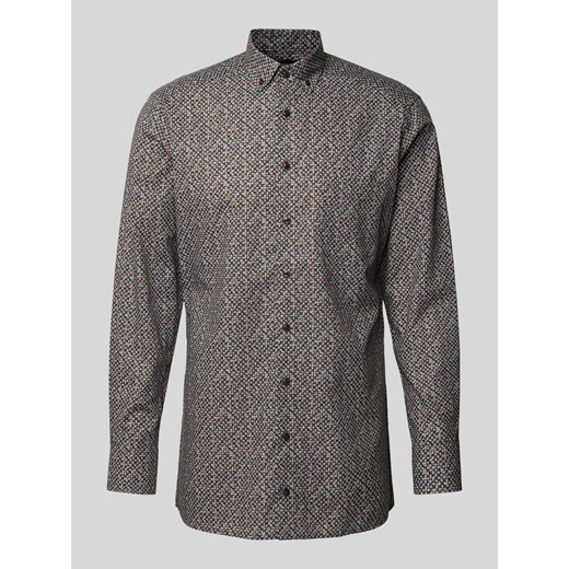 Koszula biznesowa o kroju modern fit ze wzorem na całej powierzchni ze sklepu Peek&Cloppenburg  w kategorii Koszule męskie - zdjęcie 171364425