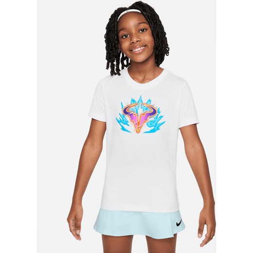 T-shirt dla dużych dzieci Dri-FIT Rafa - Biel ze sklepu Nike poland w kategorii Bluzki dziewczęce - zdjęcie 171364808