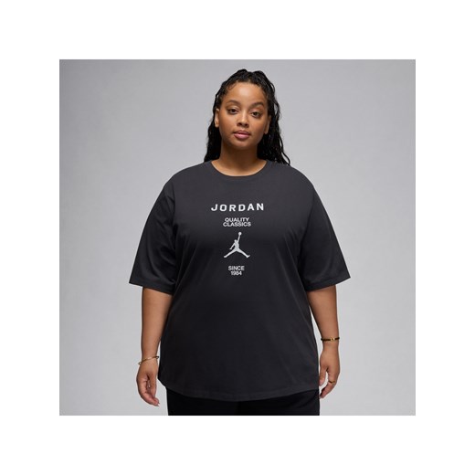 T-shirt damski typu girlfriend Jordan (duże rozmiary) - Czerń ze sklepu Nike poland w kategorii Bluzki damskie - zdjęcie 171364839