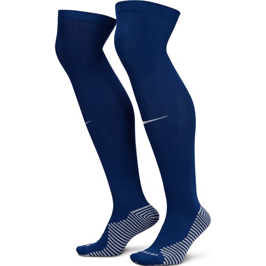 Długie skarpety piłkarskie Nike Dri-FIT Holandia Strike (wersja wyjazdowa) - Niebieski ze sklepu Nike poland w kategorii Skarpetogetry piłkarskie - zdjęcie 171364845