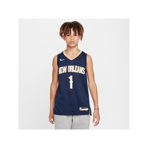 Koszulka dla dużych dzieci Nike NBA Swingman New Orleans Pelicans 2023/24 Icon Edition - Niebieski ze sklepu Nike poland w kategorii T-shirty chłopięce - zdjęcie 171364848
