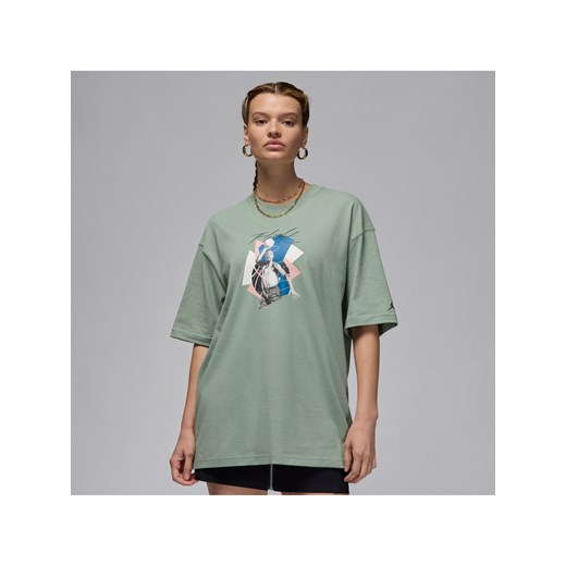 Damski T-shirt oversize z grafiką Jordan - Zieleń ze sklepu Nike poland w kategorii Bluzki damskie - zdjęcie 171364855