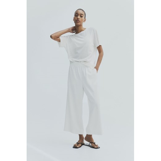 H & M - Spodnie culottes bez zapięcia - Biały ze sklepu H&M w kategorii Spodnie damskie - zdjęcie 171365025