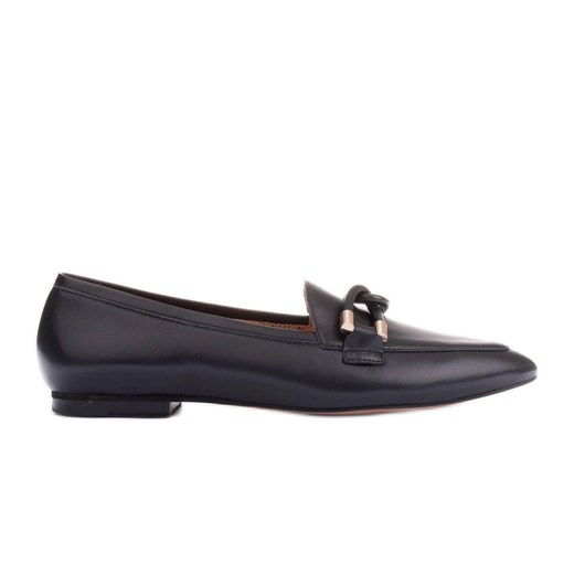 Marco Shoes Loafersy z ozdobą czarne ze sklepu ButyModne.pl w kategorii Balerinki - zdjęcie 171365787