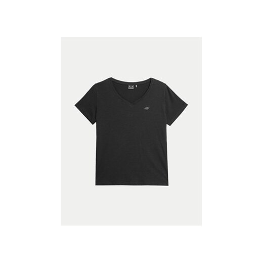 4F T-Shirt 4FWSS24TTSHF1162 Czarny Regular Fit ze sklepu MODIVO w kategorii Bluzki damskie - zdjęcie 171367355