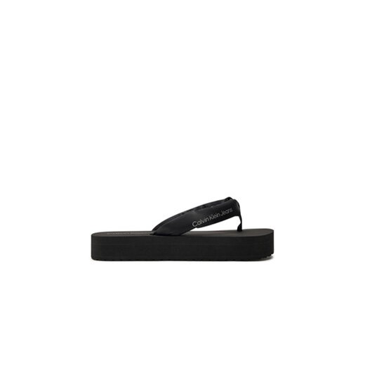 Calvin Klein Jeans Japonki Beach Sandal Flatform Padded Ny YW0YW01400 Czarny ze sklepu MODIVO w kategorii Klapki damskie - zdjęcie 171367505