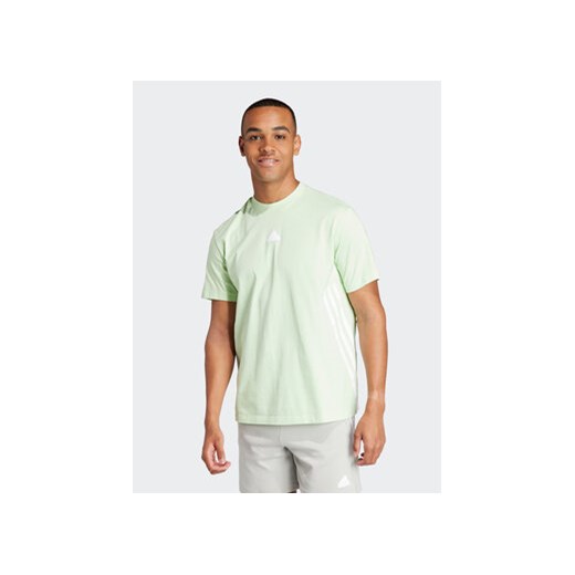 adidas T-Shirt Future Icons 3-Stripes IR9169 Zielony Loose Fit ze sklepu MODIVO w kategorii T-shirty męskie - zdjęcie 171367629