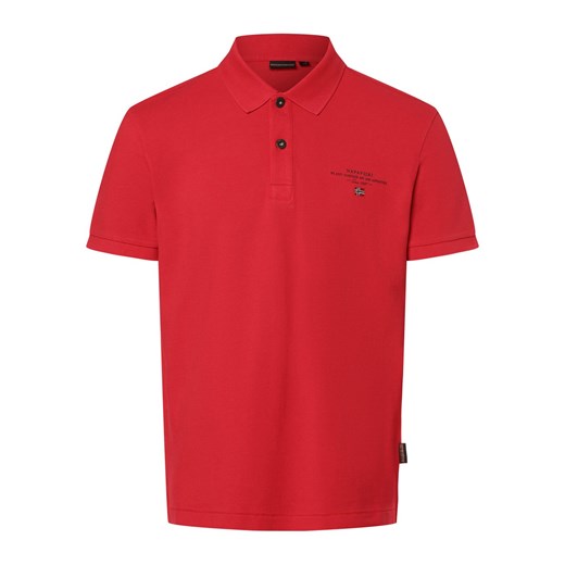 Napapijri Męska koszulka polo - Elbas Mężczyźni Bawełna malinowy jednolity ze sklepu vangraaf w kategorii T-shirty męskie - zdjęcie 171368128