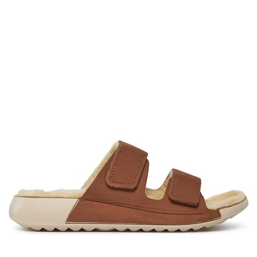 Klapki ECCO Cozmo Sandal W 21530302034 Camel ze sklepu eobuwie.pl w kategorii Klapki damskie - zdjęcie 171368418