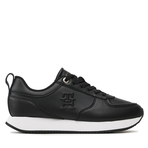Sneakersy Tommy Hilfiger Casual Leather Runner FW0FW07285 Black BDS Tommy Hilfiger 37 wyprzedaż eobuwie.pl